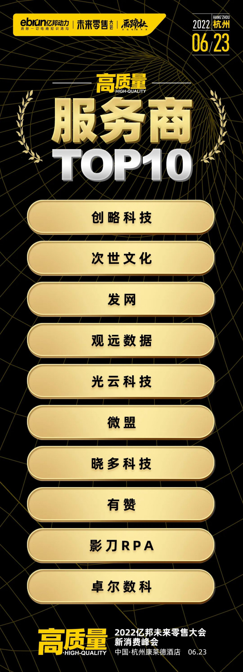 2022亿邦未来零售大会上，他们斩获“高质量”新消费大奖